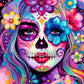 Diamond Painting - Calavera en Fleurs (60cm x 90cm)