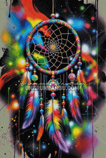 Diamond Painting - Capteur Attrape-Rêves Rainbow (60cm x 90cm)