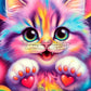 Diamond Painting - Chat Câlins en Couleurs (60cm x 90cm)