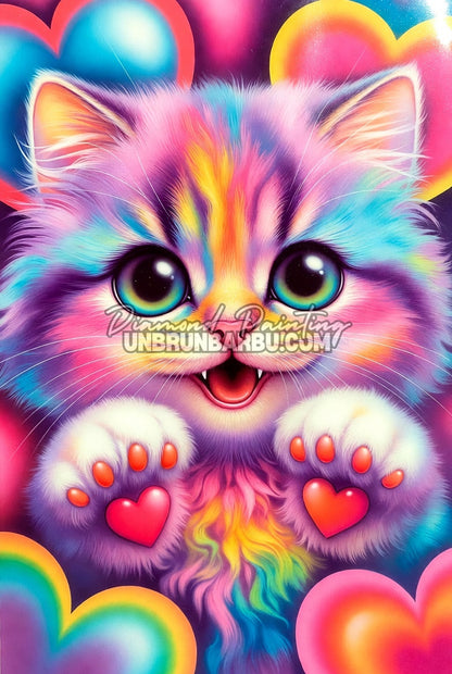 Diamond Painting - Chat Câlins en Couleurs (60cm x 90cm)