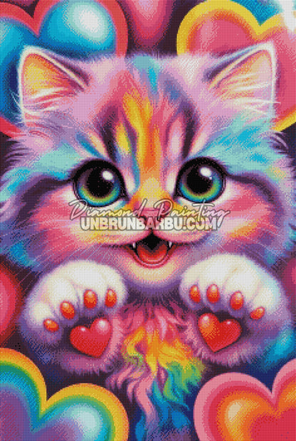 Diamond Painting - Chat Câlins en Couleurs (60cm x 90cm)