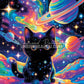 Diamond Painting - Chat Noir de la Voie Lactée (60cm x 90cm)