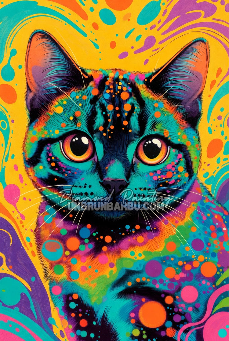 Diamond Painting - Chat Pixel Pop (60cm x 90cm)