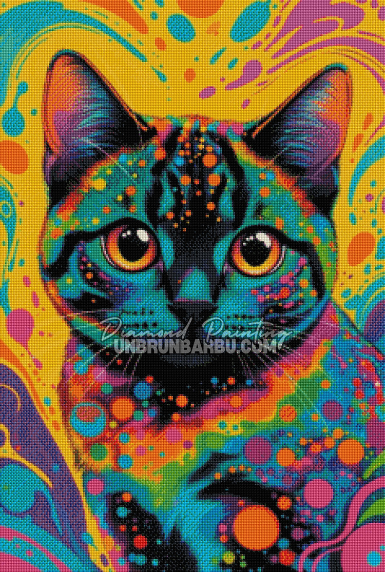 Diamond Painting - Chat Pixel Pop (60cm x 90cm)