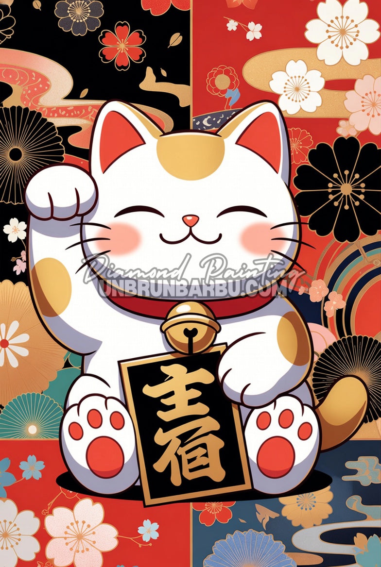 Diamond Painting - Chat Porte-Bonheur (50cm x 75cm)