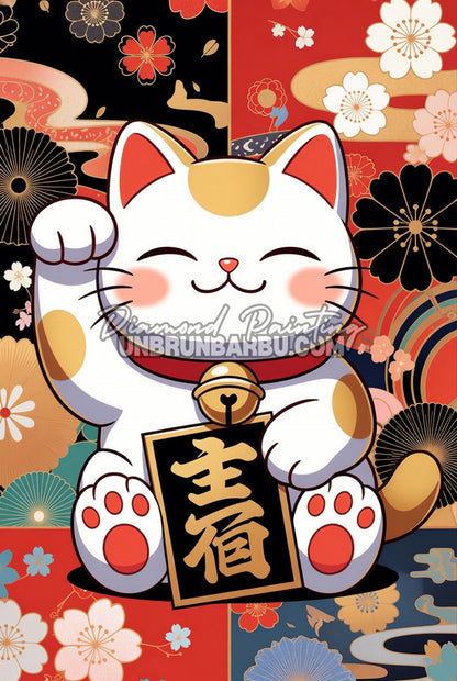 Diamond Painting - Chat Porte-Bonheur (50cm x 75cm)