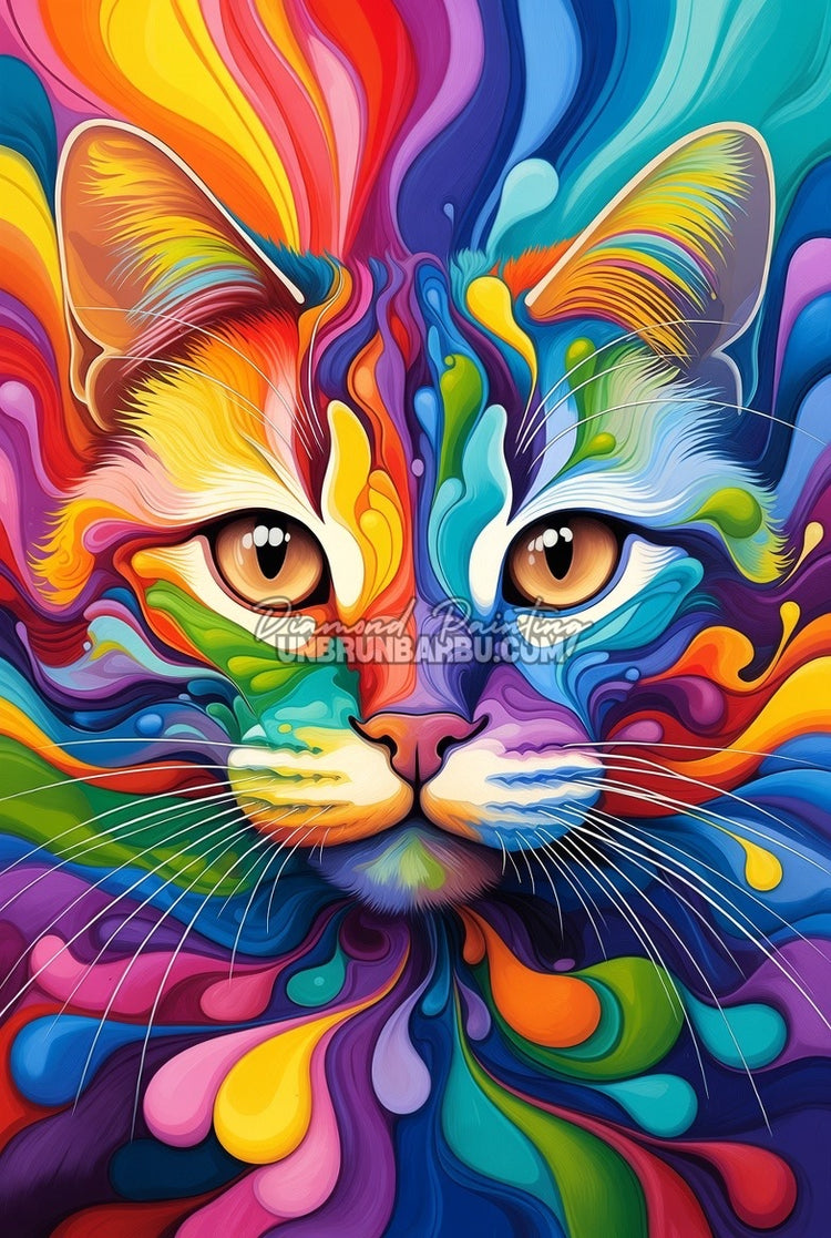 Diamond Painting - Chat Splash Félin (60cm x 90cm)