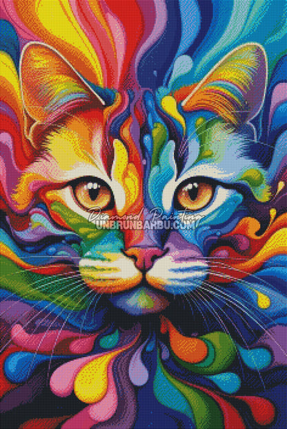 Diamond Painting - Chat Splash Félin (60cm x 90cm)