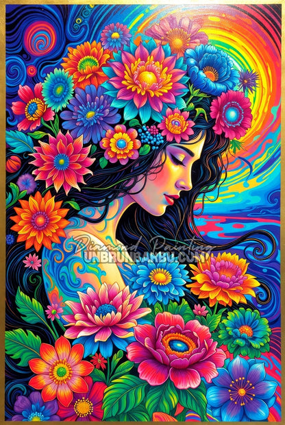 Diamond Painting - Couronne Florale Âme Océan (70cm x 105cm)