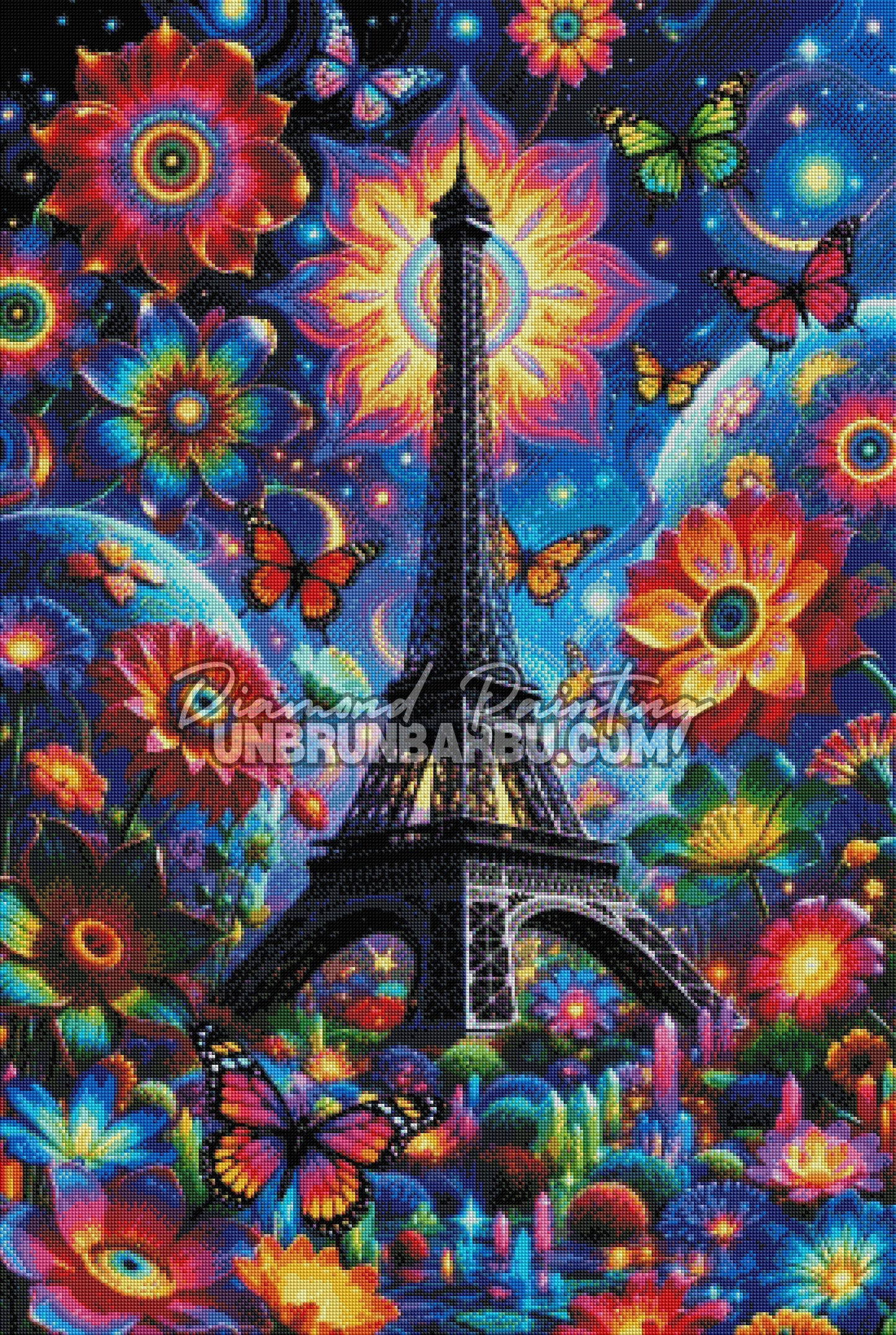 Diamond Painting - Dame de Fer et le Jardin des Étoiles (70cm x 105cm)