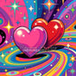 Diamond Painting - Deux Cœurs du Tourbillon (60cm x 90cm)