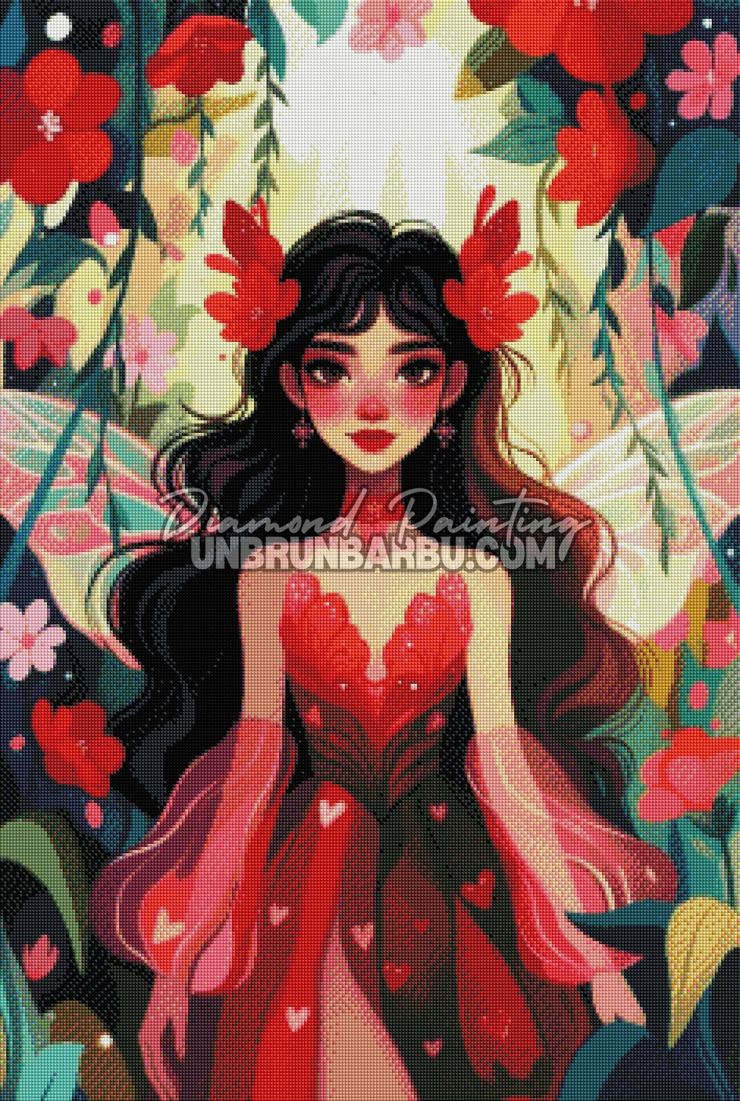 Diamond Painting - Éclat d’Amour sous les Lianes (60cm x 90cm)