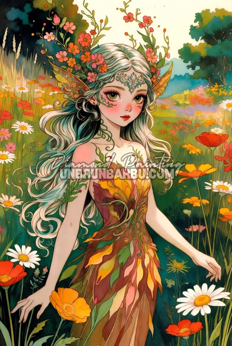 Diamond Painting - Enchantresse des Champs en Fleur (80cm x 120cm)