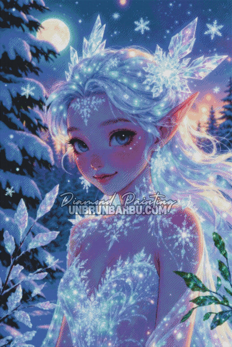 Diamond Painting - Fée des Cristaux d’Hiver (80cm x 120cm)
