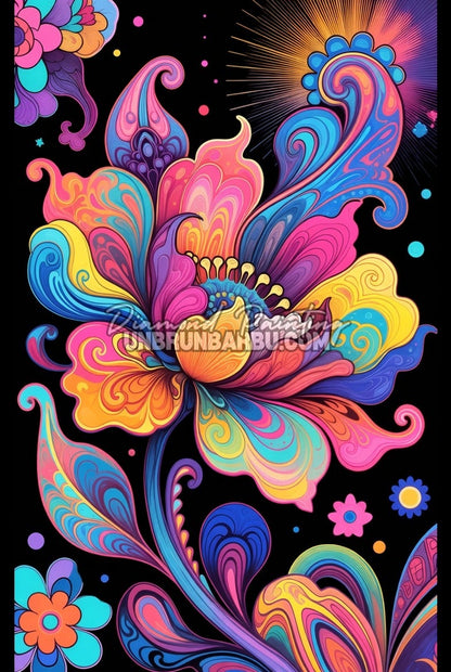 Diamond Painting - Fleur Vibration Magique (50cm x 75cm)