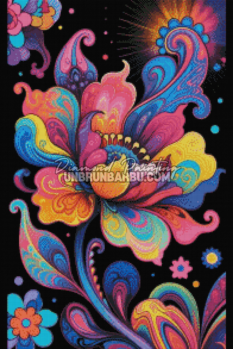 Diamond Painting - Fleur Vibration Magique (50cm x 75cm)
