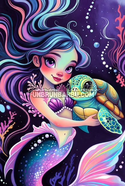 Diamond Painting - Gardienne des Tortues (70cm x 105cm)