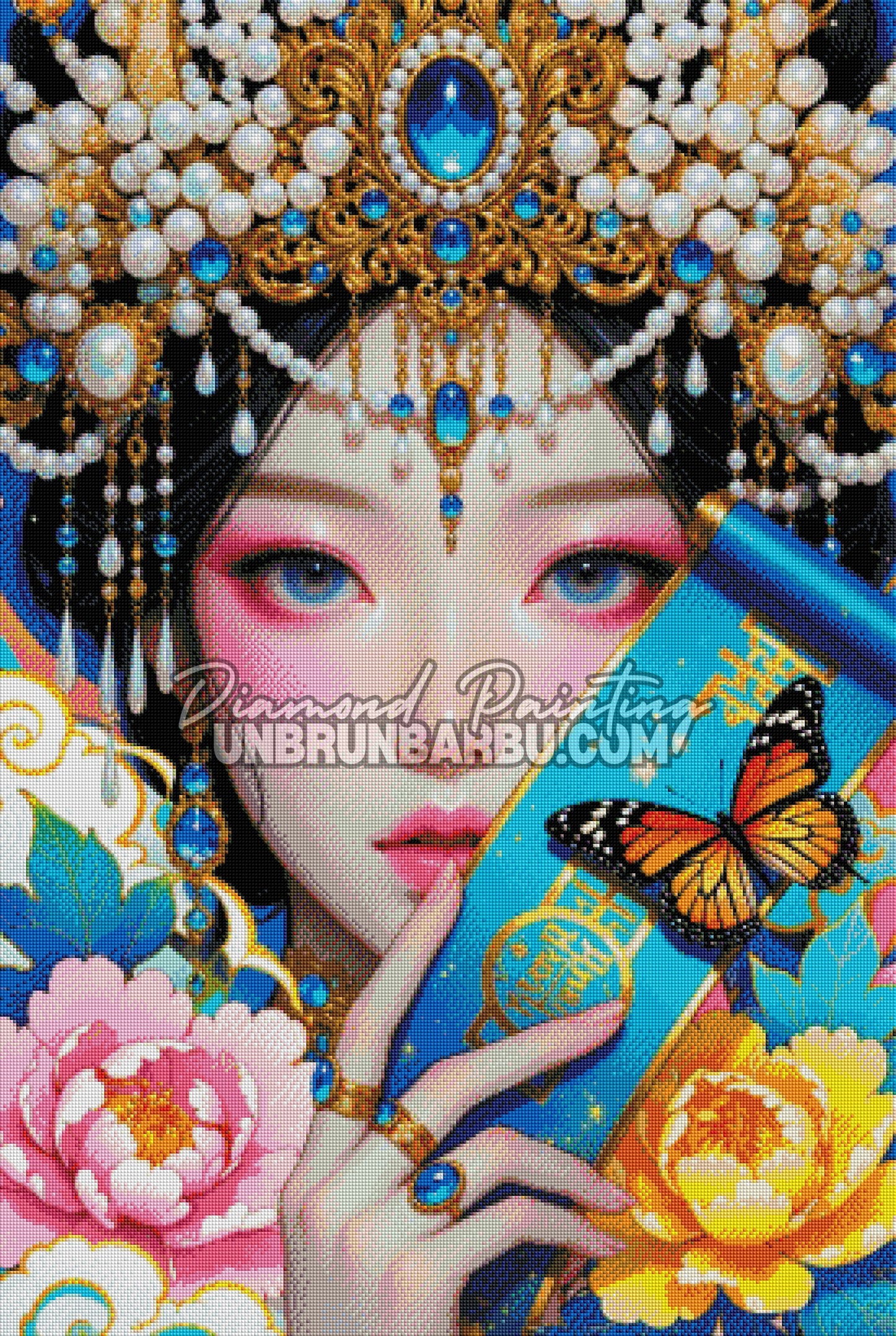 Diamond Painting - Impératrice du Parchemin Azur (70cm x 105cm)