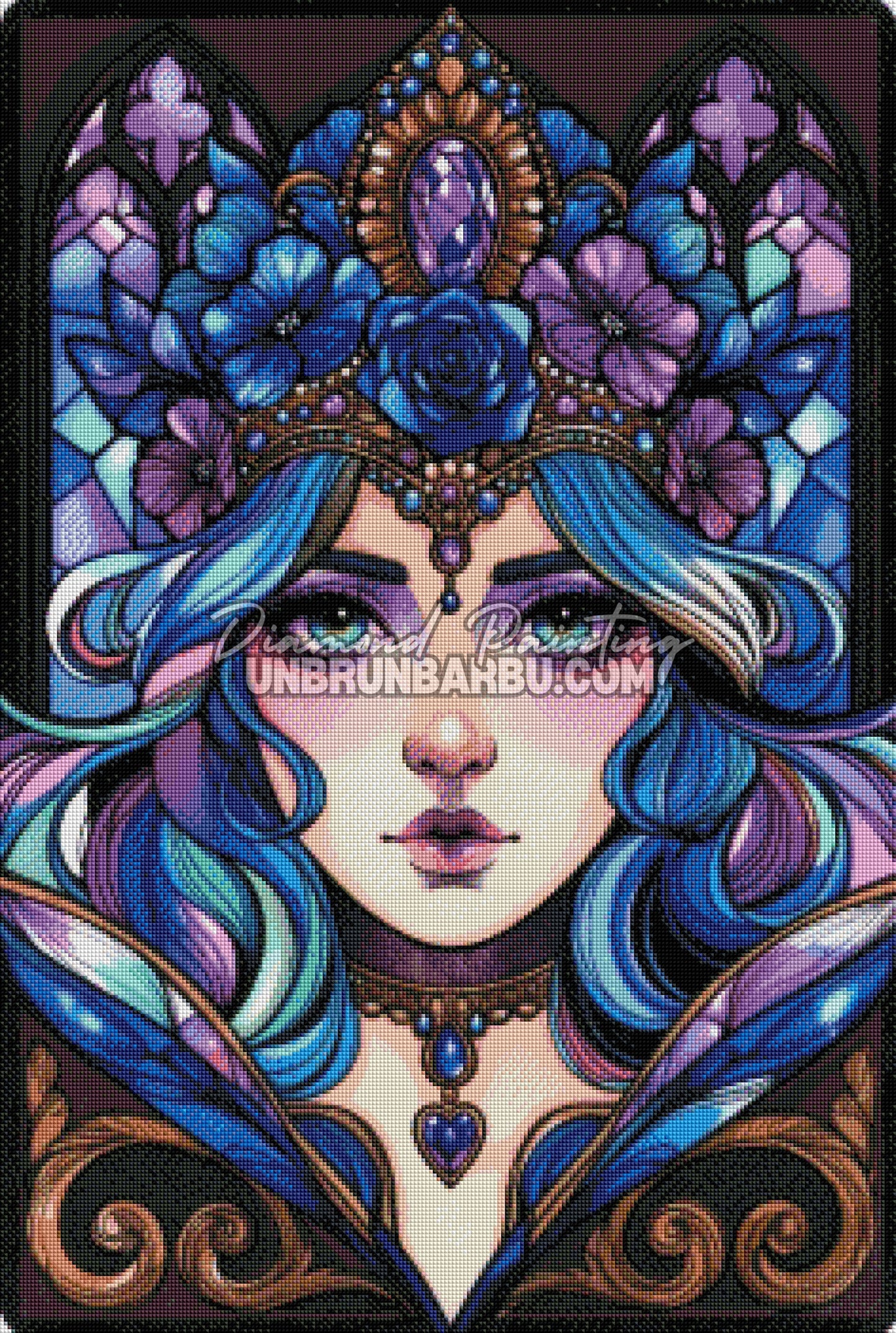 Diamond Painting - L’Impératrice au Cœur Saphir (60cm x 90cm)