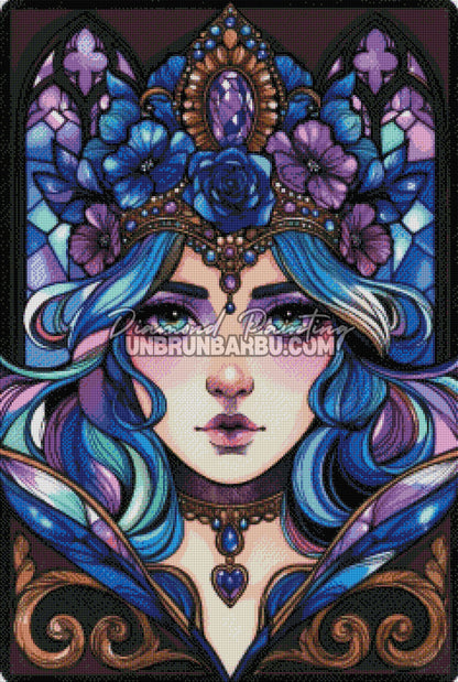 Diamond Painting - L’Impératrice au Cœur Saphir (60cm x 90cm)