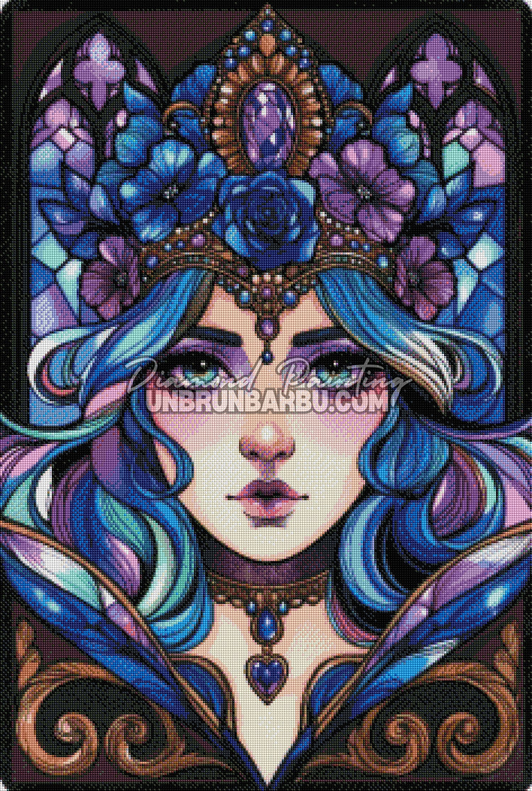 Diamond Painting - L’Impératrice au Cœur Saphir (60cm x 90cm)