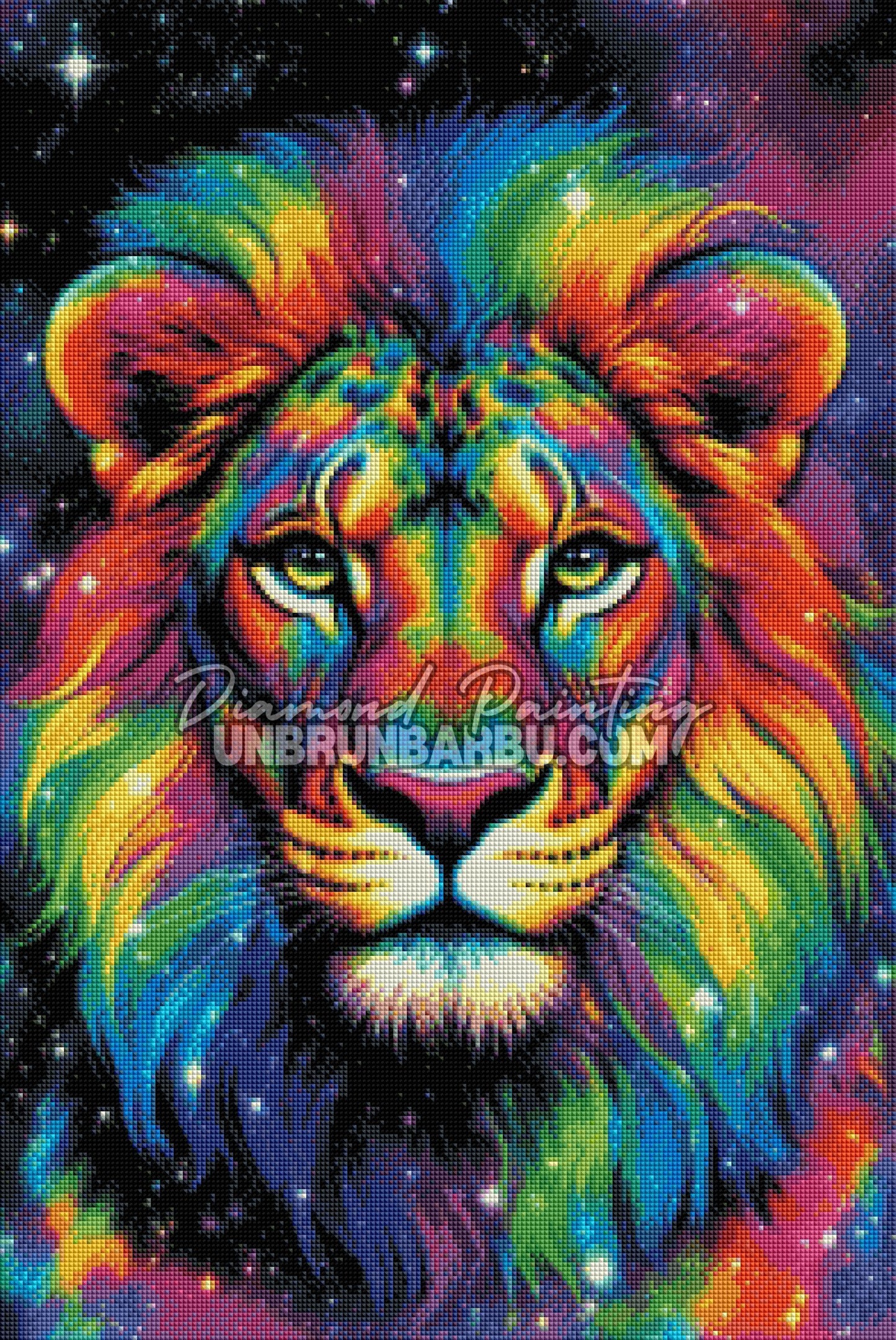 Diamond Painting - Lion Gardien des Constellations (50cm x 75cm)