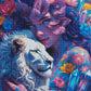 Diamond Painting - Lionceau de Cristal et la Nymphe Violette (80cm x 120cm)