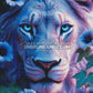 Diamond Painting - Lion de Cristal et de Pétales (70cm x 105cm)