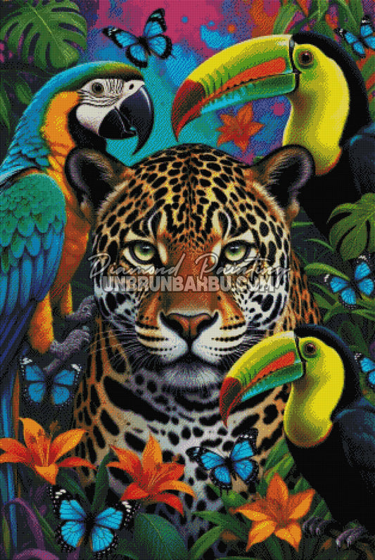 Diamond Painting - Oiseau Messager du Jaguar Sacré (80cm x 120cm)