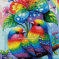 Diamond Painting -  Oiseaux Arc-en-Ciel (70cm x 105cm)