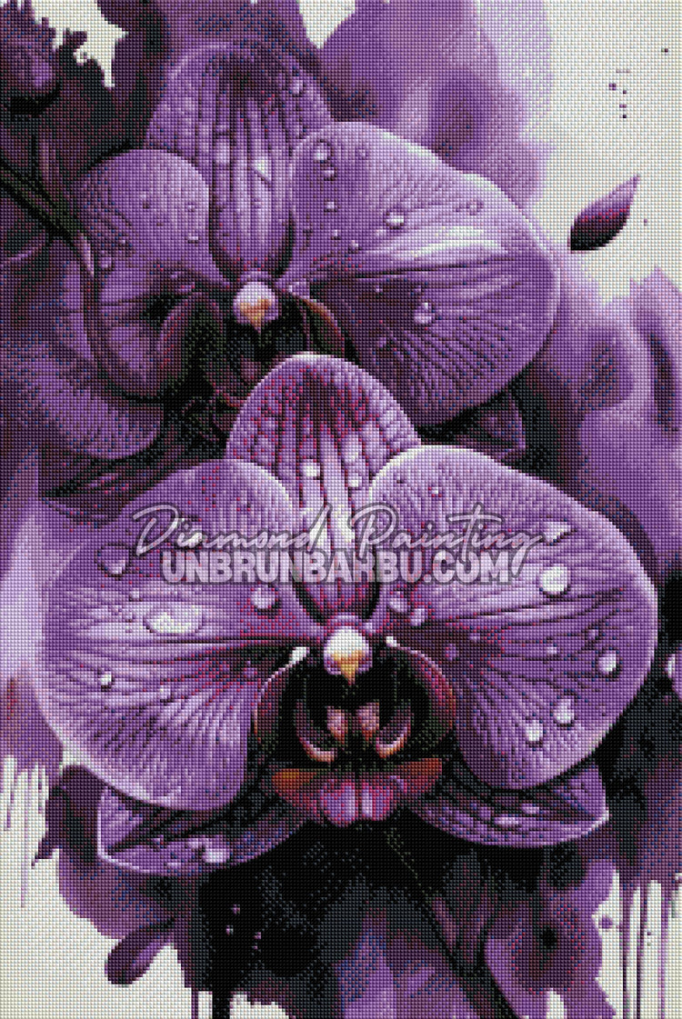 Diamond Painting - Orchidée Les Larmes de l’Améthyste (50cm x 75cm)