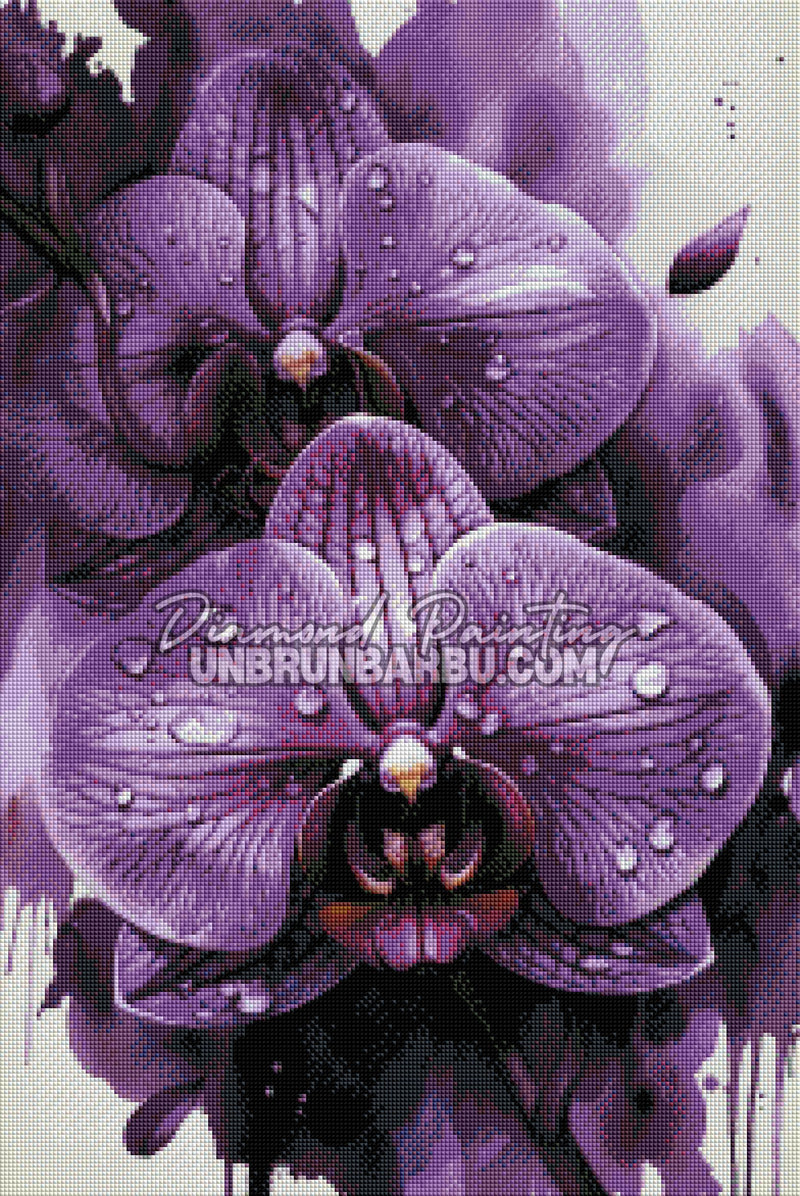 Diamond Painting - Orchidée Les Larmes de l’Améthyste (50cm x 75cm)