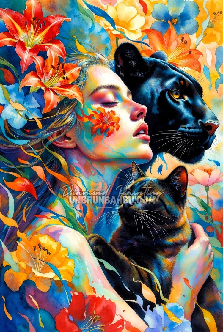 Diamond Painting - Pacte des Félins (80cm x 120cm)