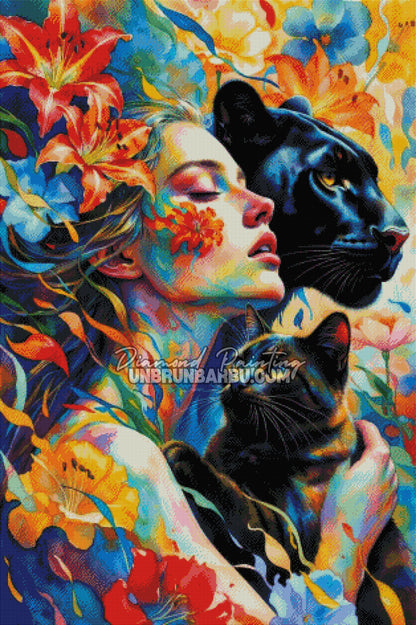 Diamond Painting - Pacte des Félins (80cm x 120cm)