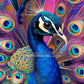 Diamond Painting - Paon Gardien des Mille Regards (60cm x 90cm)