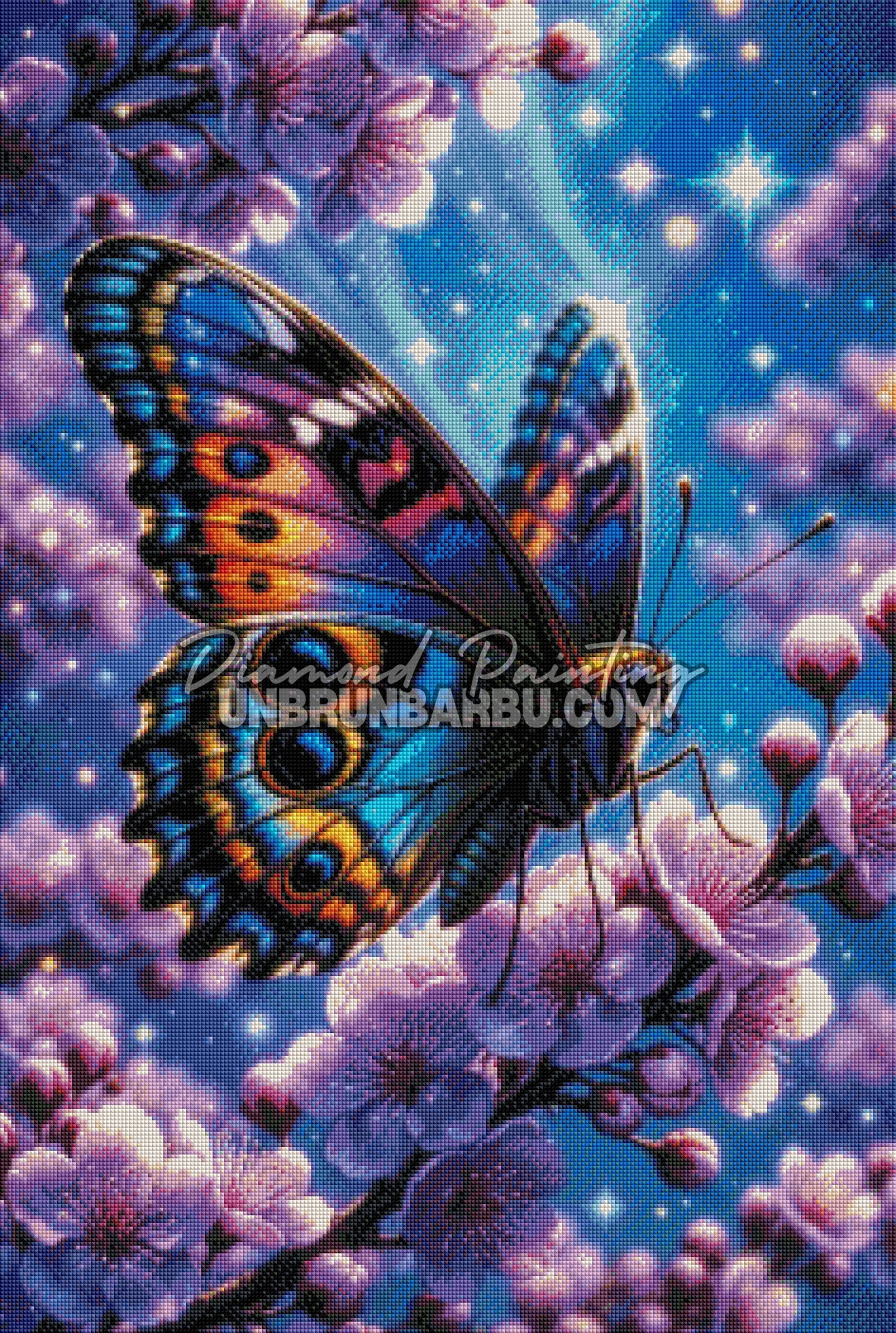 Diamond Painting - Papillon Bijou Céleste des Cerisiers (60cm x 90cm)