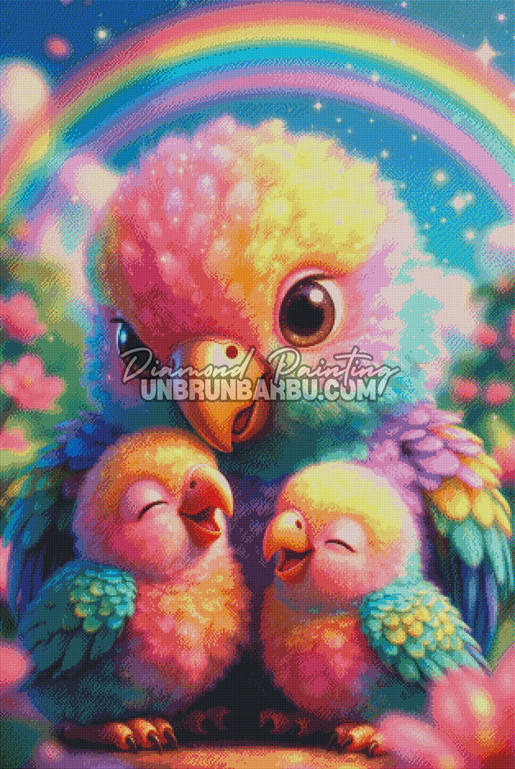 Diamond Painting - Perroquet Nid de Bonheur (80cm x 120cm)
