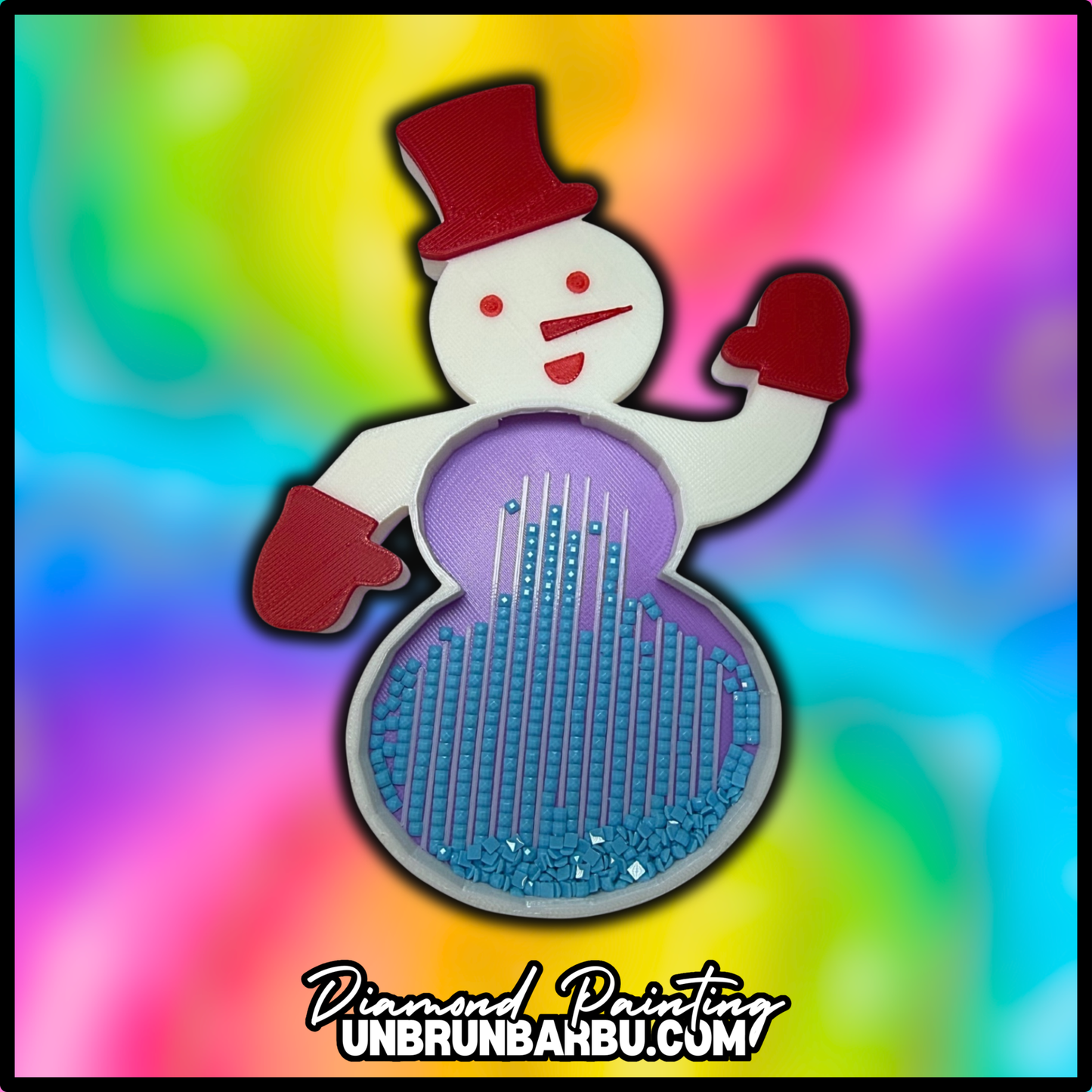 Plateau 3D - Diamond Painting - Bonhomme de Neige