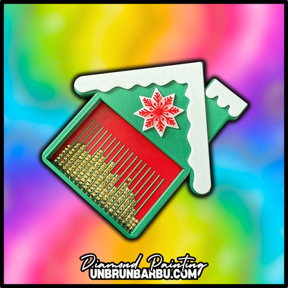 Plateau 3D - Diamond Painting - Chalet Enneigé