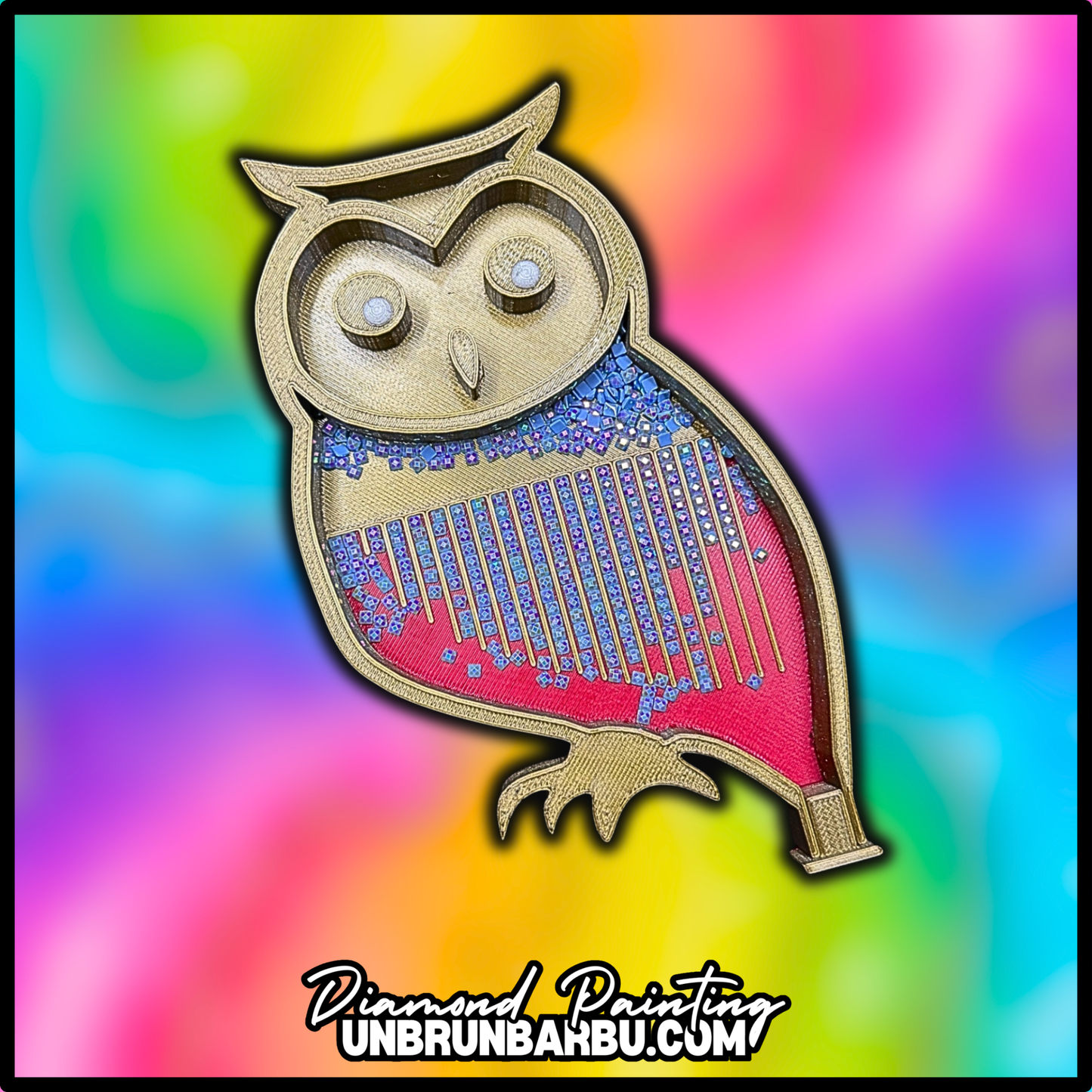 Plateau 3D - Diamond Painting - Chouette