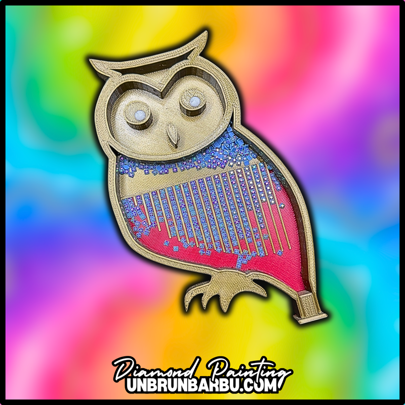 Plateau 3D - Diamond Painting - Chouette