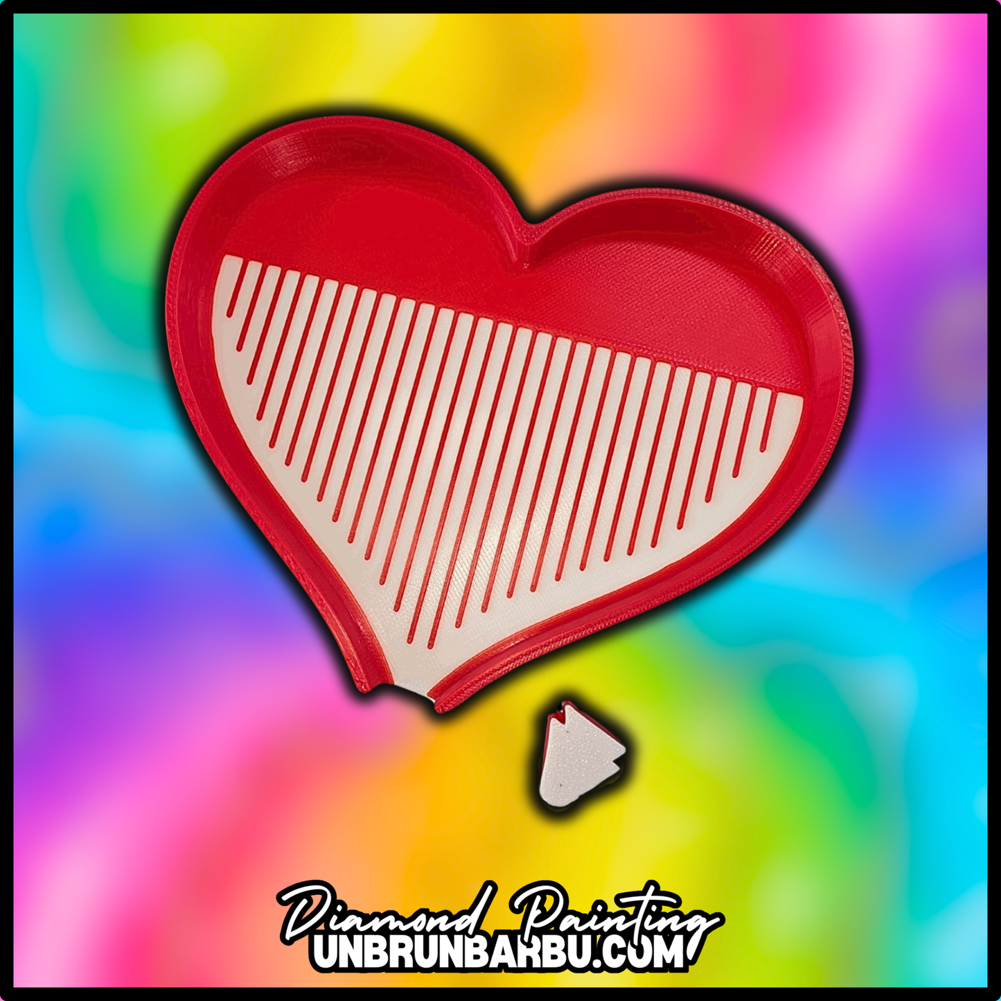 Plateau 3D - Diamond Painting - Cœur Valentine