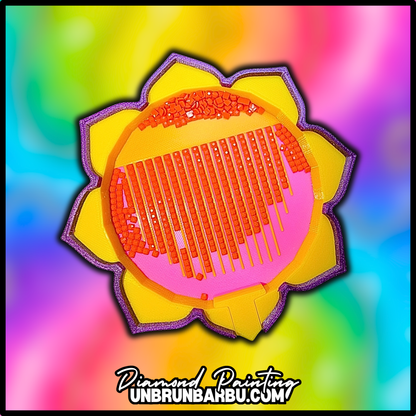 Plateau Diamond Painting Flower Lotus – alignement des diamants