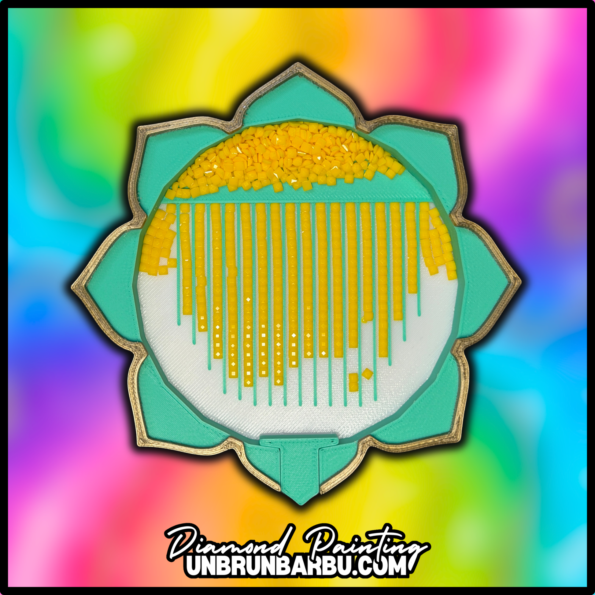 Plateau 3D Diamond Painting Flower Lotus – détail et finition