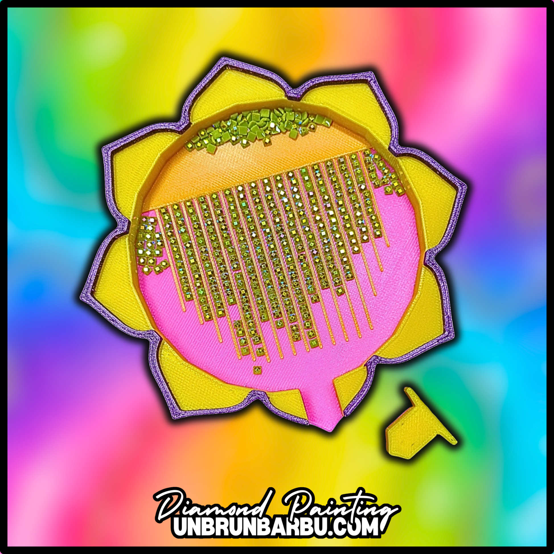 Plateau 3D Diamond Painting Flower Lotus – bouchon en extérieur