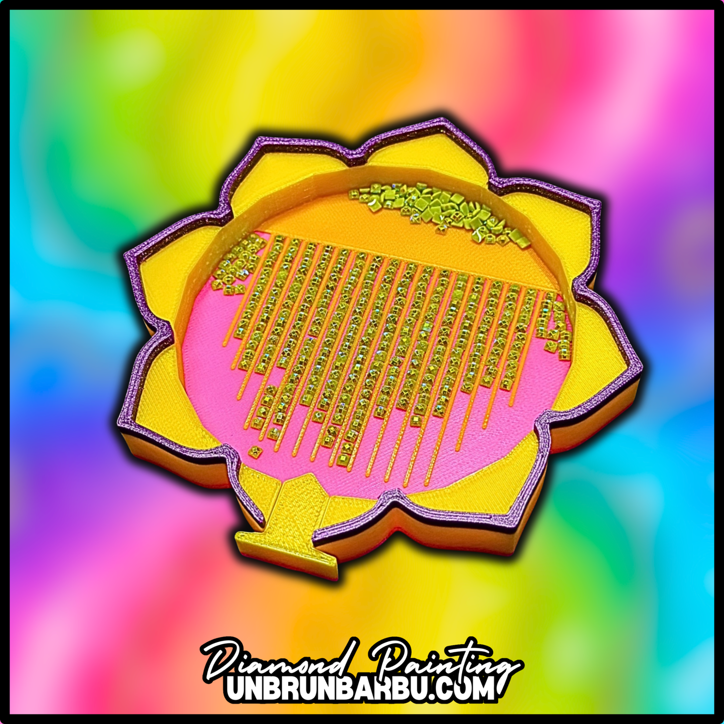 Plateau 3D Diamond Painting Flower Lotus – Couleur Soleil