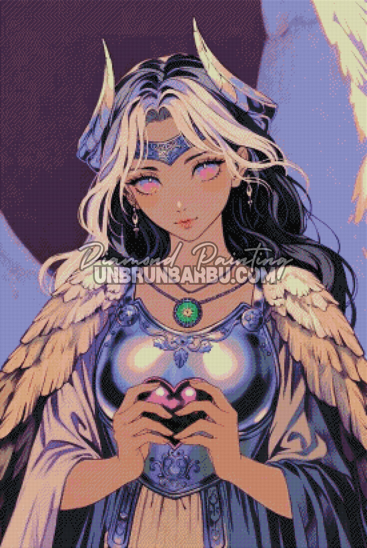 Diamond Painting - Serment du Cœur Violet (70cm x 105cm)