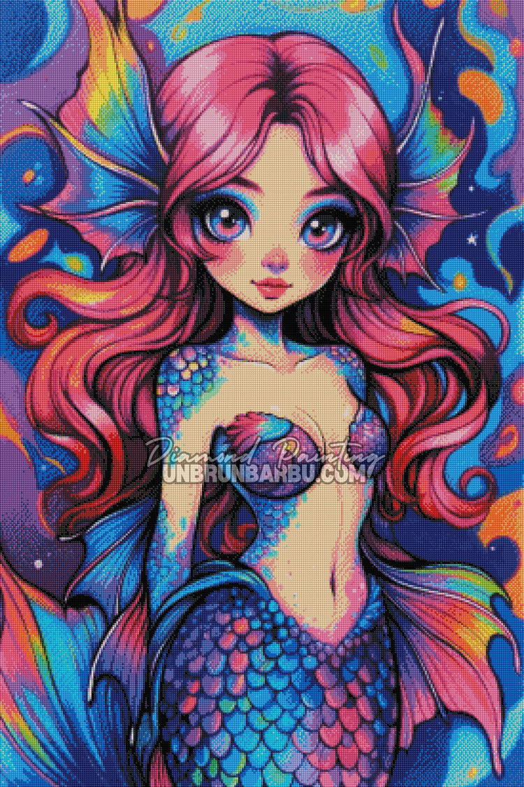 Diamond Painting - Sirène Écailles de Magie (70cm x 105cm)