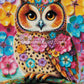 Diamond Painting - Symphonie Fleurie du Hibou Rêveur (60cm x 90cm)