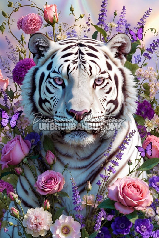Diamond Painting - Tigre Blanc Douceur Sauvage (80cm x 120cm)
